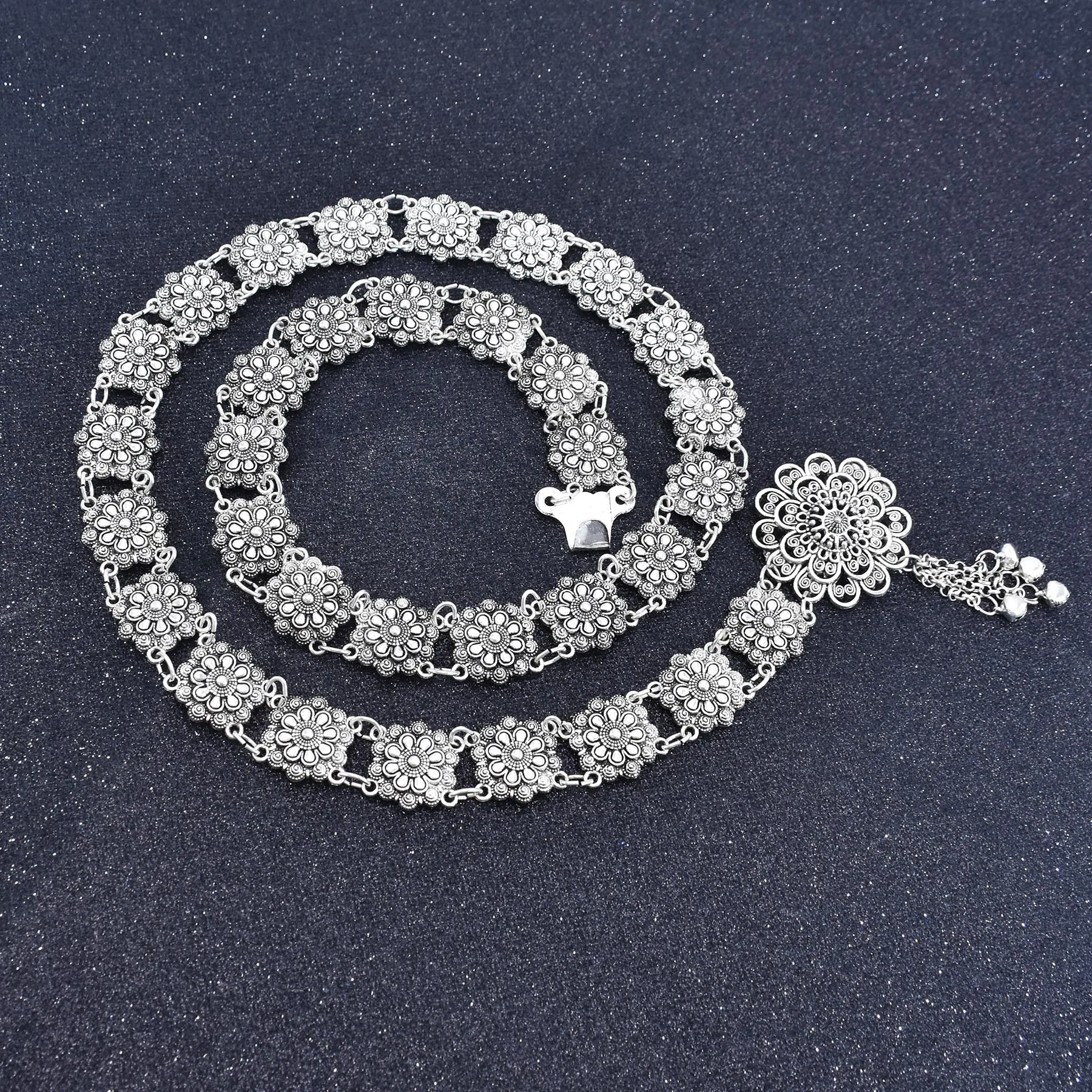 Цыганские металлические цепочки для живота женщин богемные Резные Цветочные