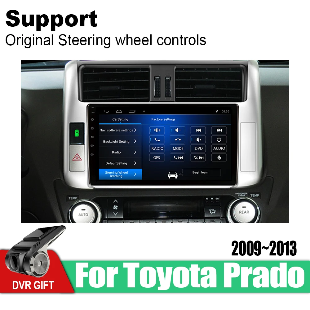 Автомобильный мультимедийный плеер ZaiXi Android с GPS для Toyota Land Cruiser Prado 150 2009 ~ 2013