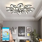 Современная светодиодная люстра IRALAN для зала, гостиной, спальни, большого светильника черного и белого цвета, 0009