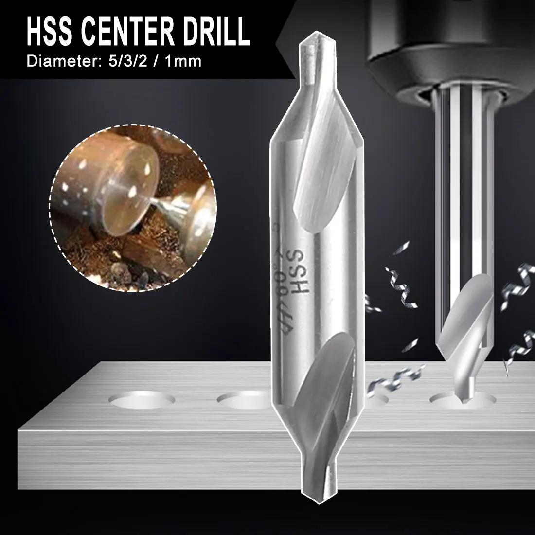 

Центр HSS сверла бит 60 градусная металлическая сверло Мощность инструменты сверление Отверстия Резак 1,0/1,5/2,0/2,5/3,0/3,5/4,0/5,0 мм