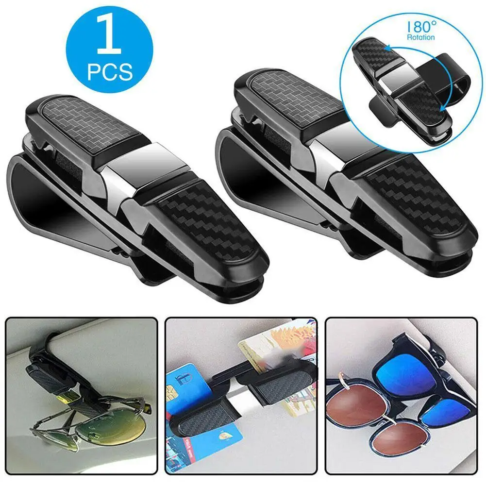 

Car Interior Glasses Clip Case Auto Sunglasses Visor Multifunctional Car Holder Bill Accessories Clip