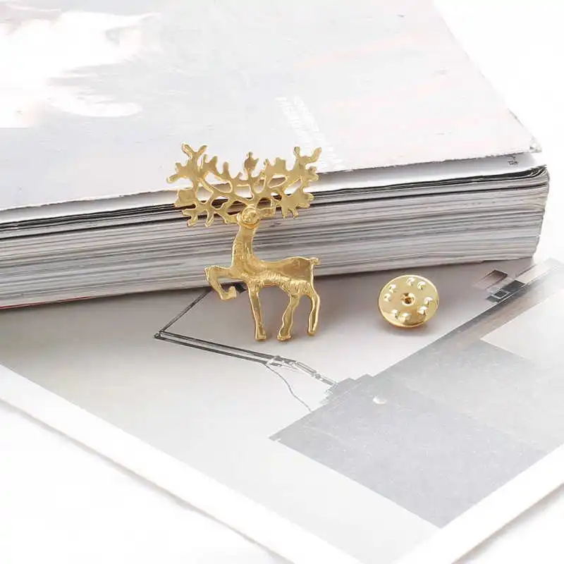 Брошь матовая Рождественская мечта Модная ретро булавка матовый Лось для женщин