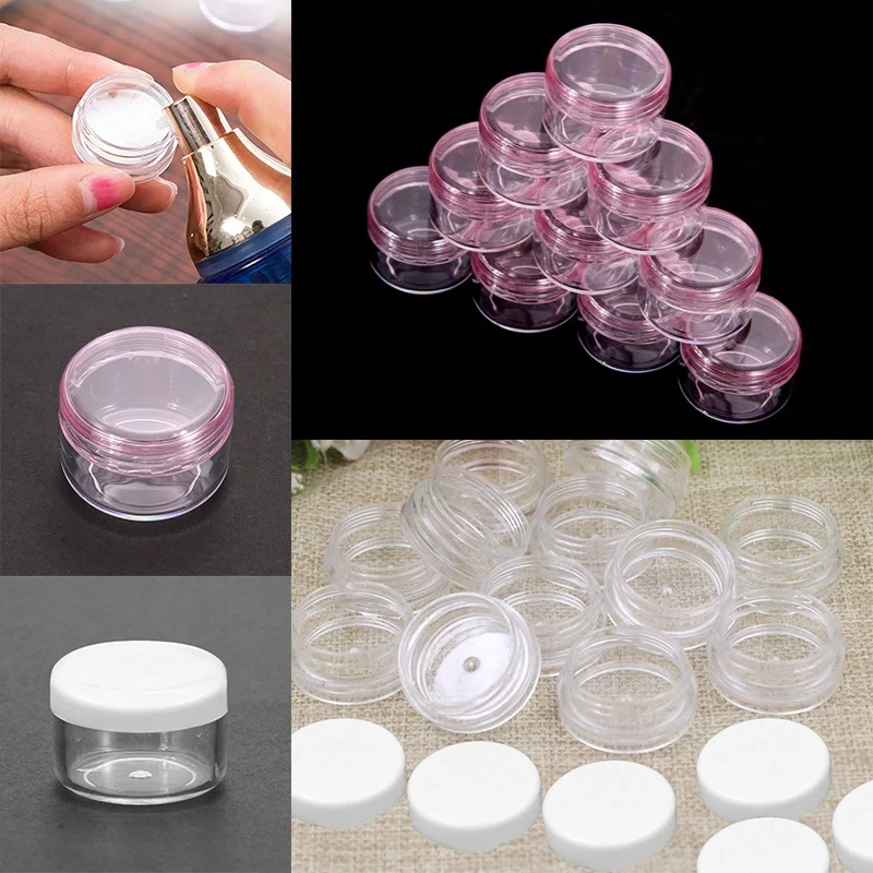10 шт. пластик 5 мл Косметическая банка Пустые Тени для век чехол бутылки с кремом