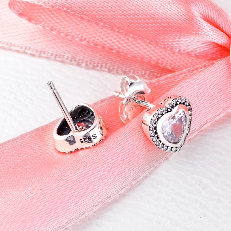 Женские сверкающие серьги гвоздики из серебра 925 пробы|925 earrings|silver earringsearrings for women |