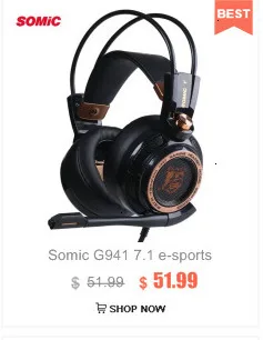 Somic G941 Usb 7,1 электронная Спортивная игровая гарнитура микрофон Вибрирующая стерео прослушивание звука распознавание местоположения гарнитура