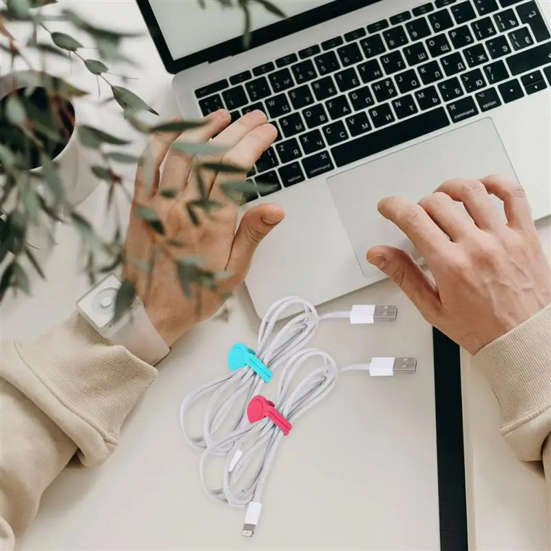 

10PCS Cable Organizer Magnetic Clip Headphone Earbud Cord Winder Manager Keeper