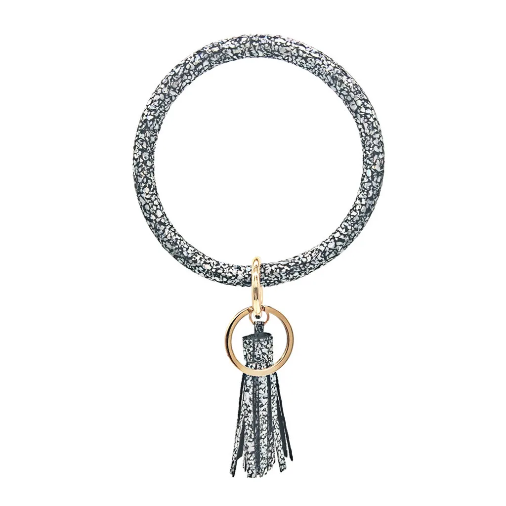 Новинка 2021 модный брелок для ключей женщин и девушек кожаный ремешок с кисточкой