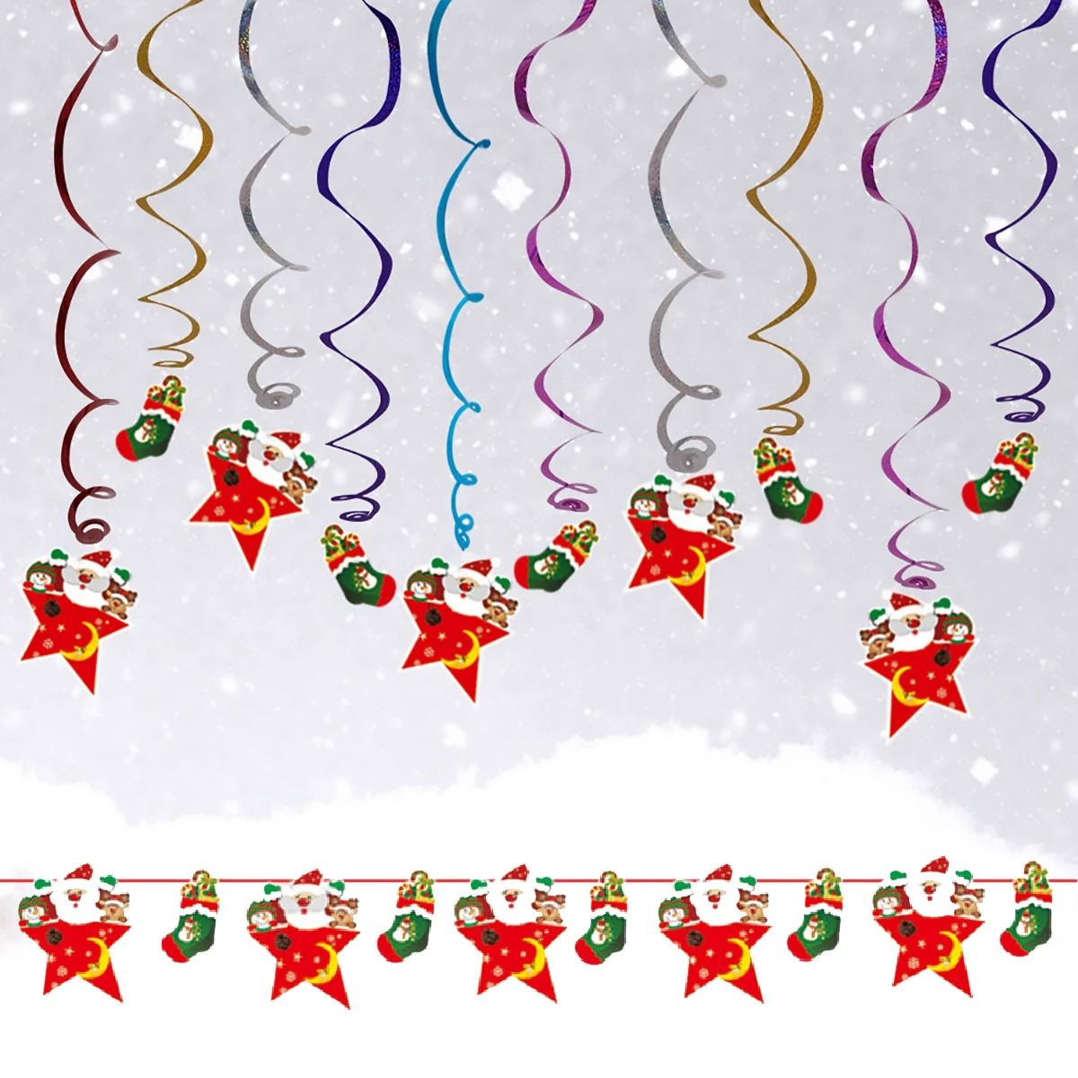 QIFU рождественские украшения для дома Navidad Рождественская елка огни Рождественские декоративные украшения Рождественский подарок счастливый год