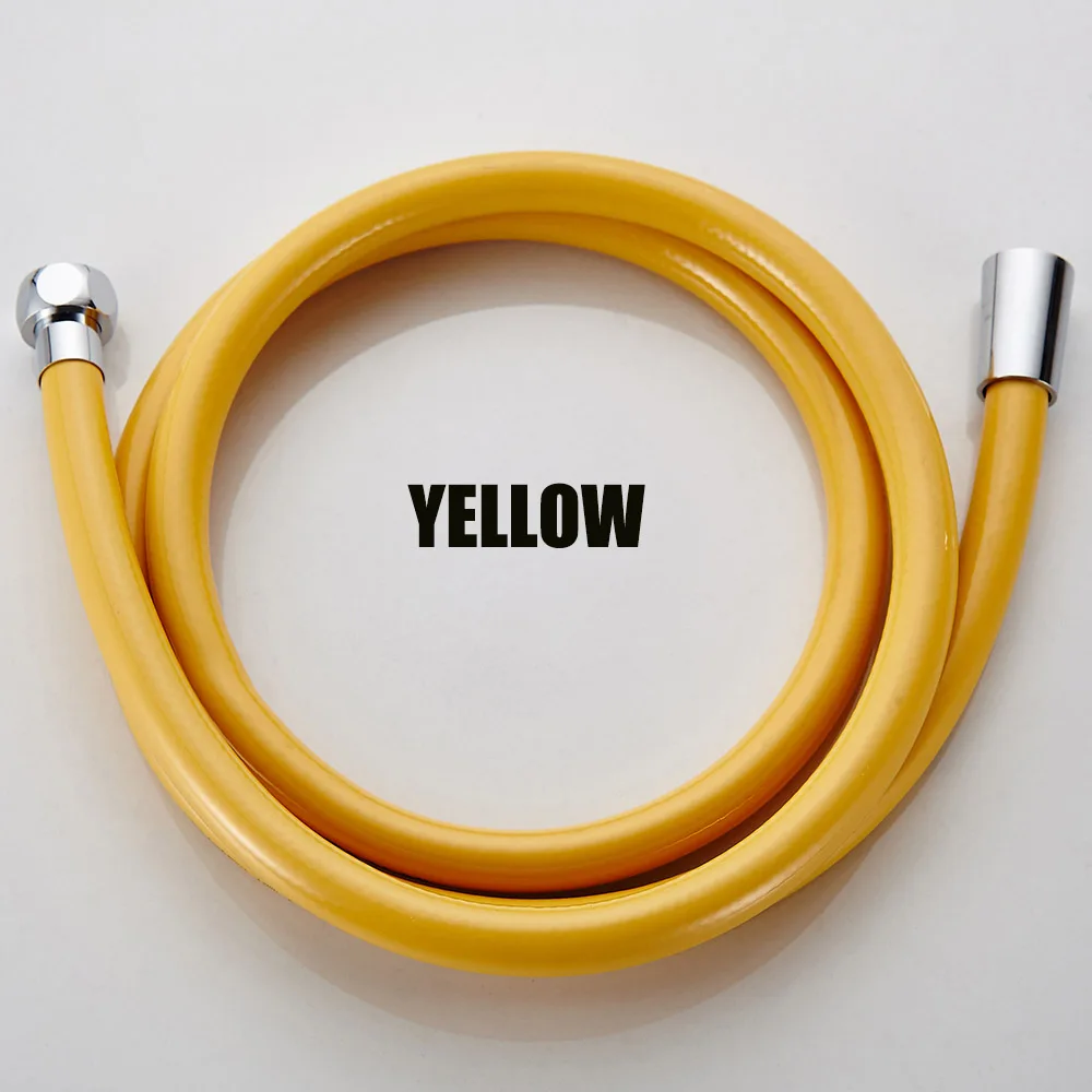YELLOW Высокое качество 1,5 м ПВХ гибкий шланг для душа для ванной комнаты, душа, набор аксессуаров для взрывозащищенные труб - Цвет: YELLOW