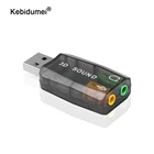 Kebidumei оптовая продажа USB звуковая карта USB аудио 5,1 Внешний адаптер микрофон динамик аудио интерфейс для ноутбука ПК Micro Data