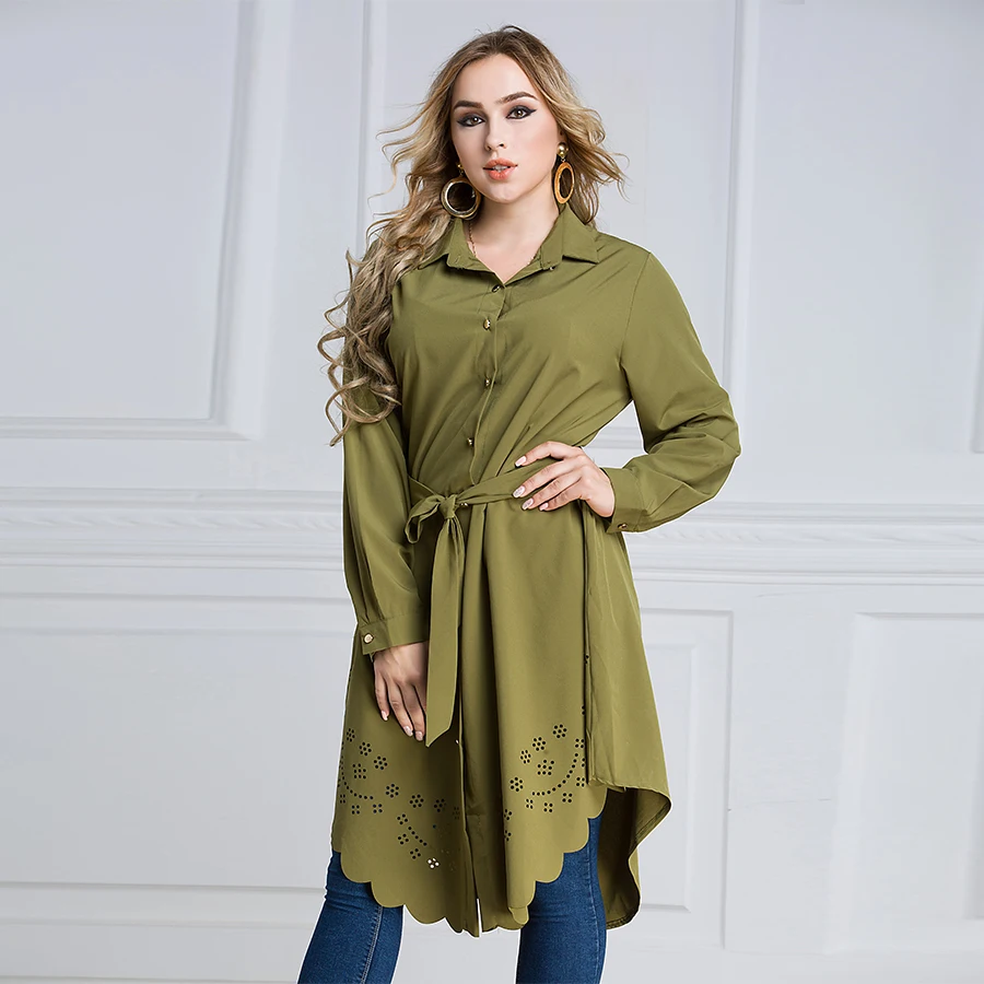 

Long Tops Islamic Clothing Robes Malaysia Abaya Dubai Muslim Women Blouse Shirt plus size 6XL muslim tops Blouse