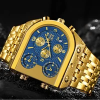 top brand temeite watch men big dial 3 time zone military watches waterproof luxury gold sport mens watch relogio masculino