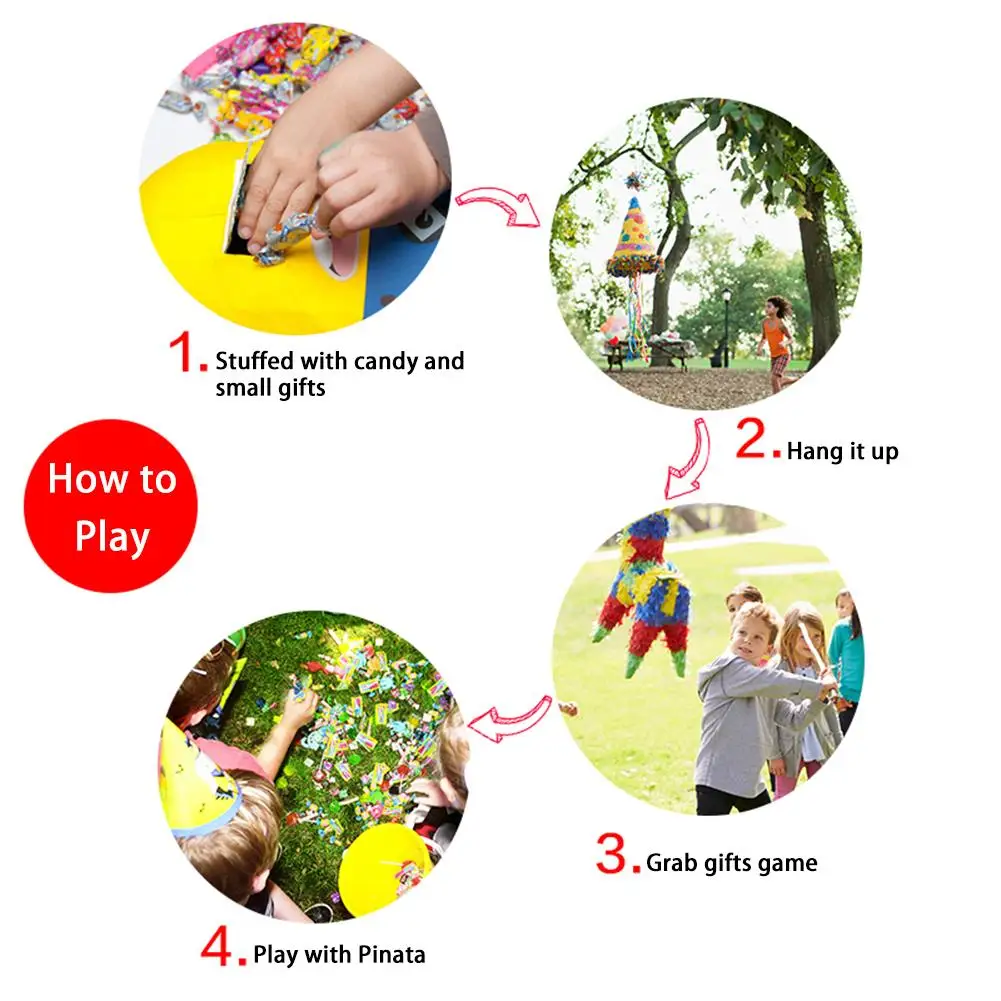 Пиньята детский день рождения Вечерние игры &quotфламинго&quot Ослик Star Висячие