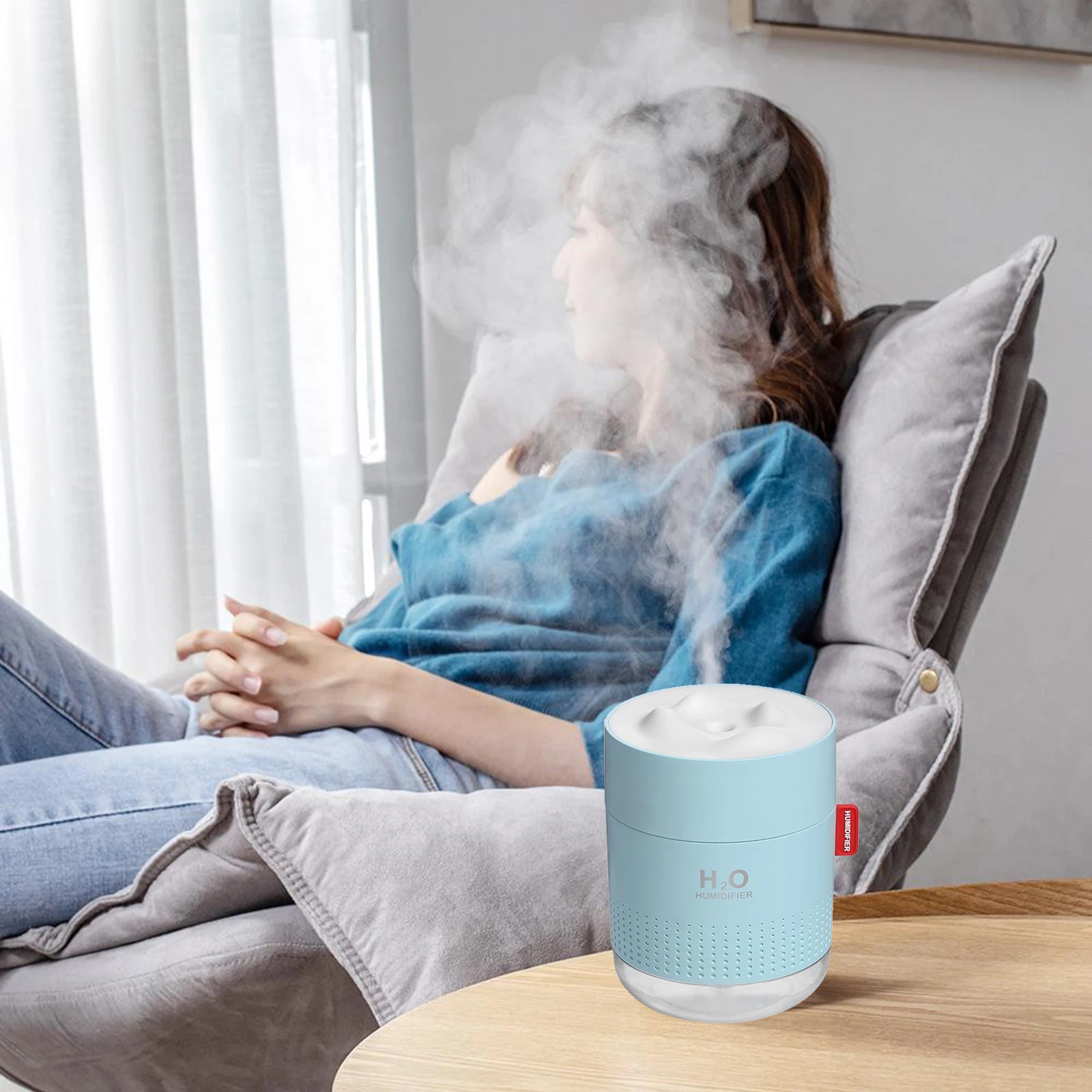 

450ml Ultrasonic Air Diffuser Mist Purifier Aroma Air Humidifier LED Light