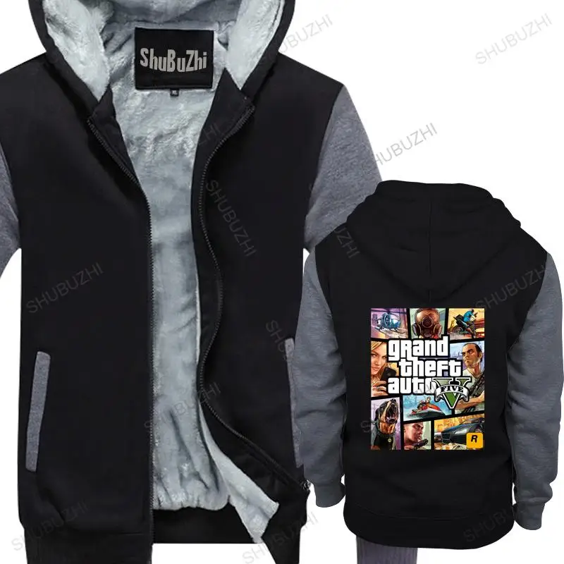

Men streetwear hooded zipper Grand Theft Auto Gta jacket Men Street Long With Gta 5 mens shubuzhi fleece hoodies