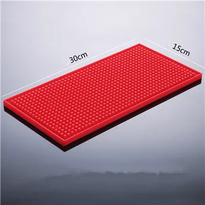 Black Утолщенный ПВХ коврик для бара, резиновый коврик, черный Противоскользящий подстаканник, пивной бар, обслуживание, разлив, коврик для стола, водонепроницаемые коврики, кухонные инструменты - Color: Black