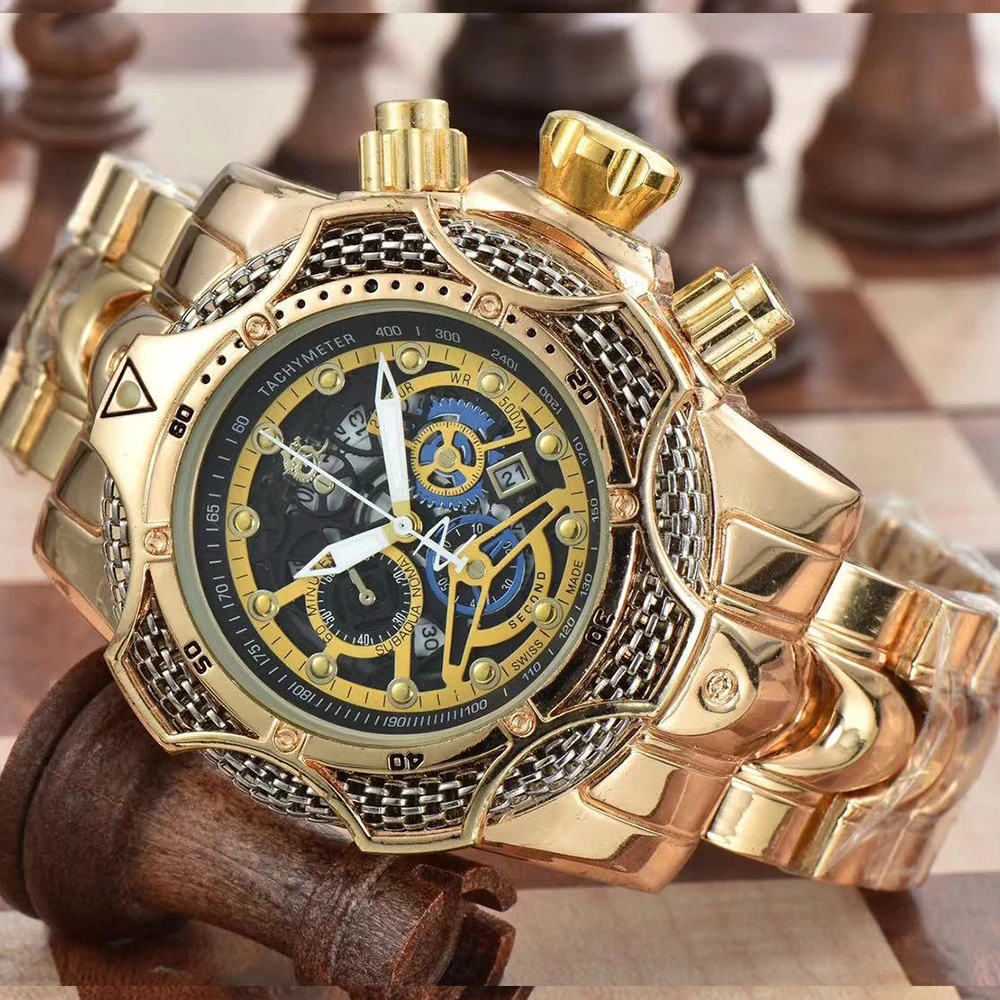 

Лидер продаж, непобедимые мужские спортивные наручные часы с кварцевым циферблатом, светящиеся невероятные роскошные часы Invicto Reloj De Hombre, Пр...