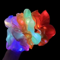 1pcs new style led luminous large intestine hair tie night dance magic artifact fashion color hair accessories for girls