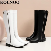 kolnoo ladies new style thick heel boots european large size 34 50 martin boots foreign models party prom fashion winter shoes