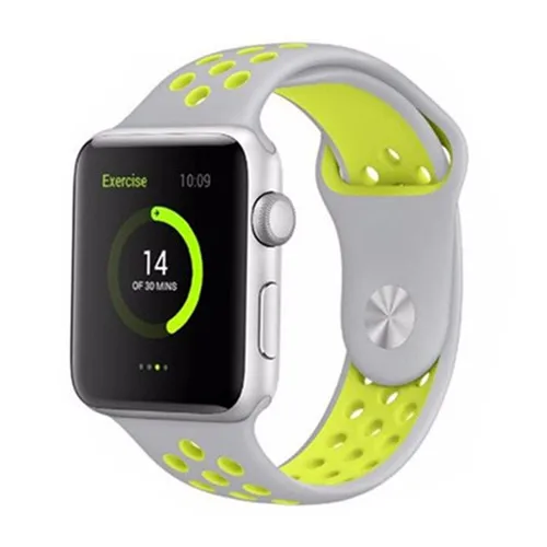 silver yellow 2 Ремешок Silikon pulseira nato futr apple Uhr 4 группа 42 мм 38 мм iwatch серия 44 мм 40 мм Atmungsaktiv наручная повязка apple uhr - Цвет ремешка: silver yellow 2