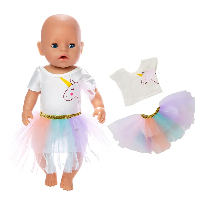 2019 модный экран юбка костюм для 17 дюймов кукла 43 см Born Кукла Одежда|Куклы| |
