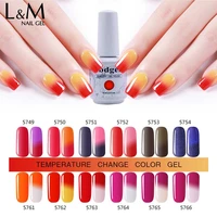 6 pcs temperature change gel new arrival uv led changing color gel polish nail soak off varnishes gel 72 beauty colours