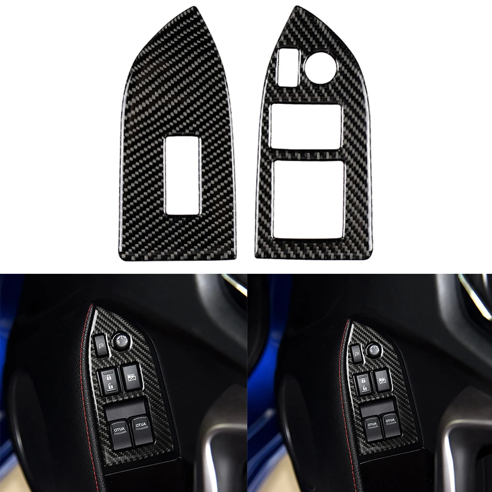 

Car Window Lifter Control Switch Cover Decor Armrest Panel Trim Sticker Kit for Subaru BRZ Automobiles Parts