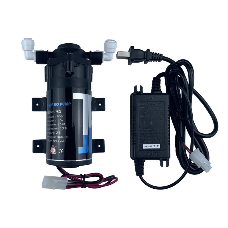 RO 24V 75GPD Water Booster Silent Pump Reverse Osmosis Water System Pressure Increase Pump