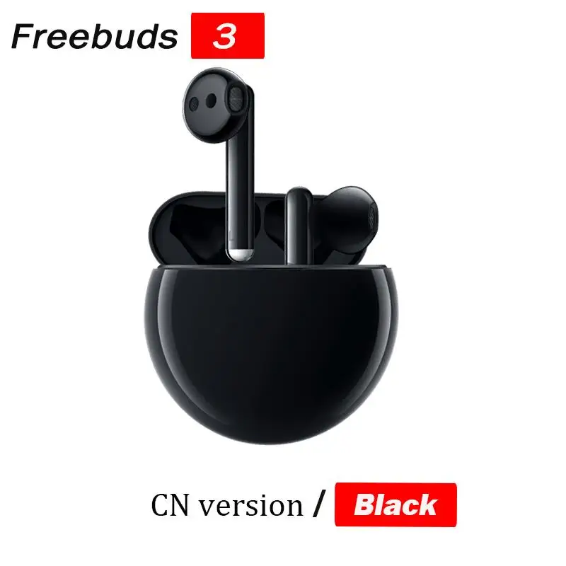 Black CN only Беспроводные наушники huawei Freebuds 3 TWS, Bluetooth наушники с активным шумоподавлением, Bluetooth 5,1, управление нажатием, 20 часов работы - Цвет: Black CN only