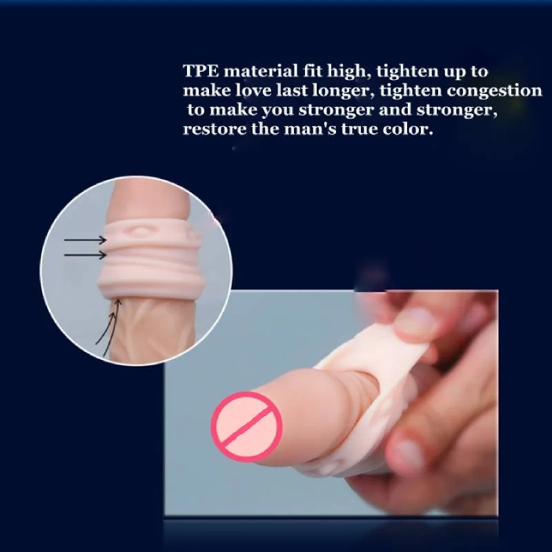 2 шт./компл. петух задержки многоразовые насадки на пенис рукав с крайней плотью