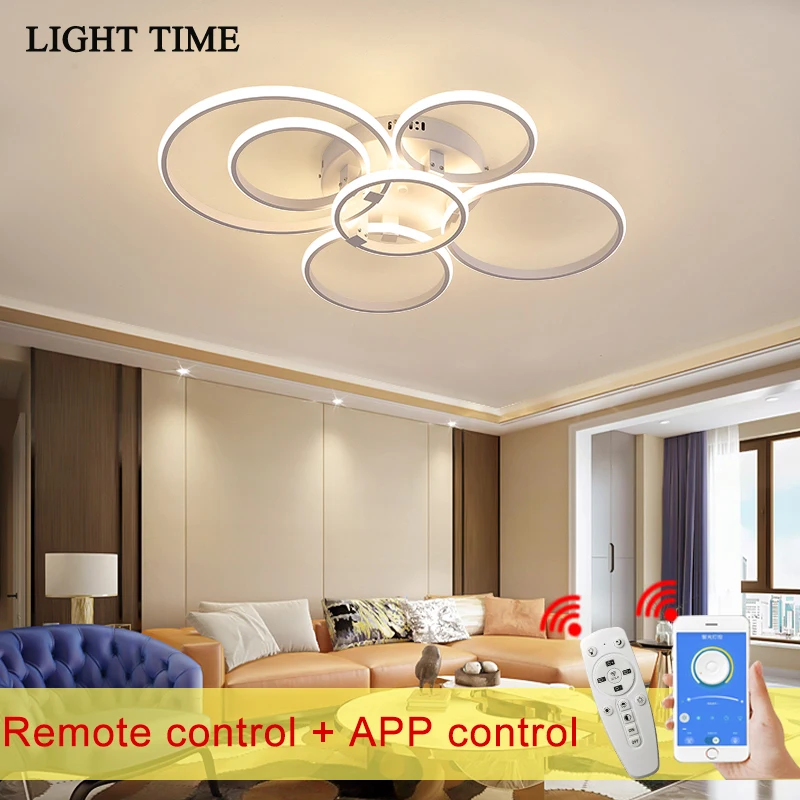 

APP Dimmable Modern Led Chandelier For Living room Dinning room Bedroom Home Lighting Chandelier Lamp Lustre Fixtures AC110 220V