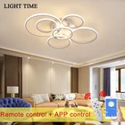 Современная светодиодная люстра с регулируемой яркостью, 110-220 В переменного тока