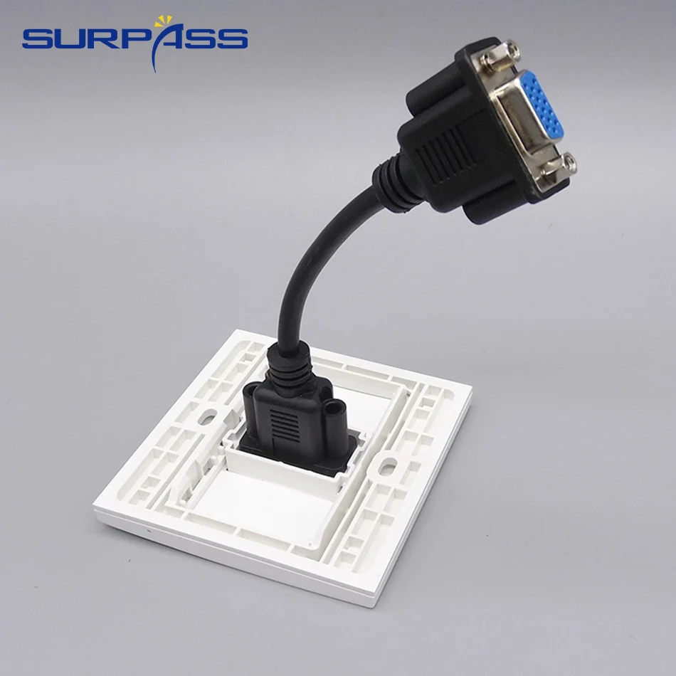 Новая настенная панель VGA с удлинительным кабелем задняя Женская и розетка для 4K