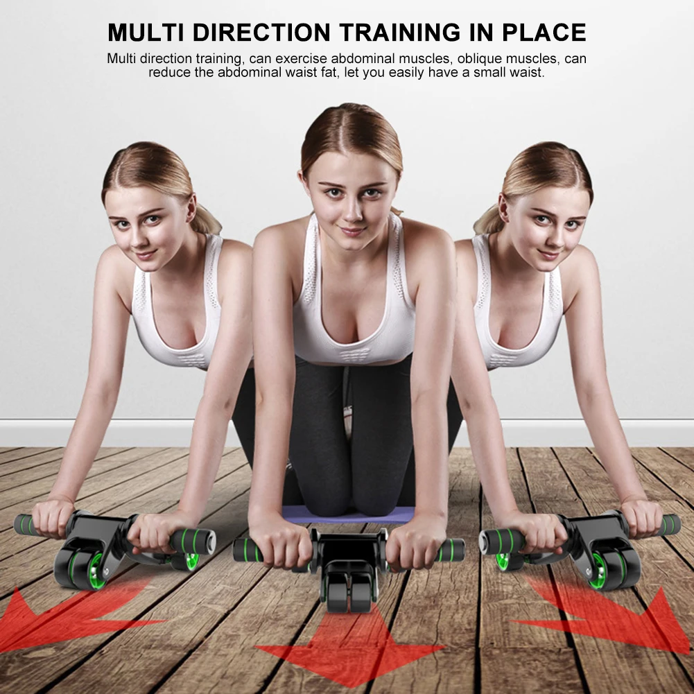 

Muscle Wheel Ab Trainer Abdominal Fitness Gym Exercise Roller Portable Equipment for Easy Safety Working-out Ornaments