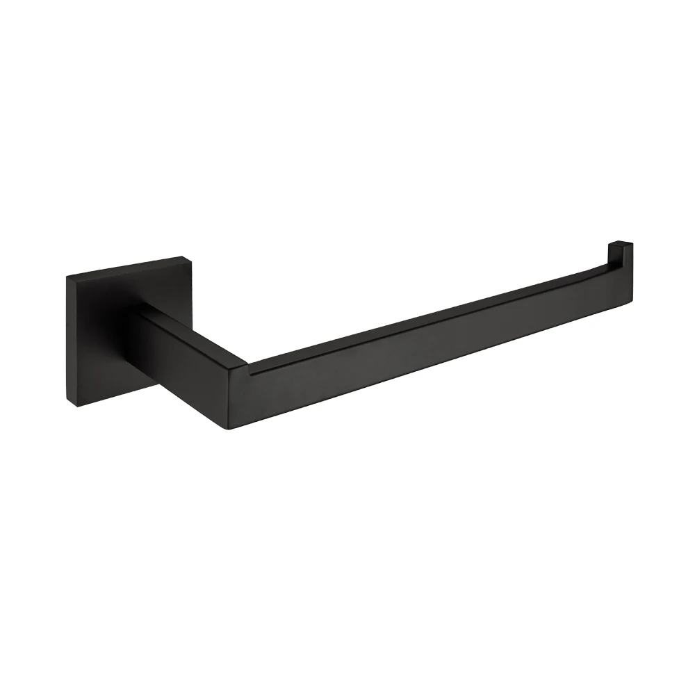 Towel Ring Матовый черный набор аксессуаров для ванной из нержавеющей стали, крючок для халата, полотенце, кольцо для полотенец и держатель для туалетной бумаги - Цвет: Towel Ring