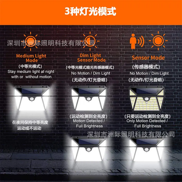 

Solar wall light human body induction garden light outdoor super bright solar light 210LED street light solar light outdoors