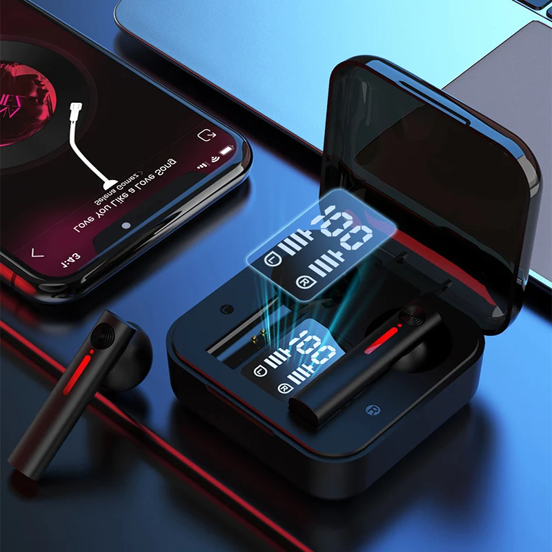 TWS Беспроводные наушники с сенсорным управлением 9D стерео Bluetooth микрофоном