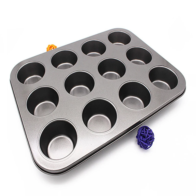 

DIY Cupcake Baking Tray Tools Non-stick Steel Mold Egg Tart Baking Tray Dish Muffin Cake Mould Round Biscuit Pans Dropshipping