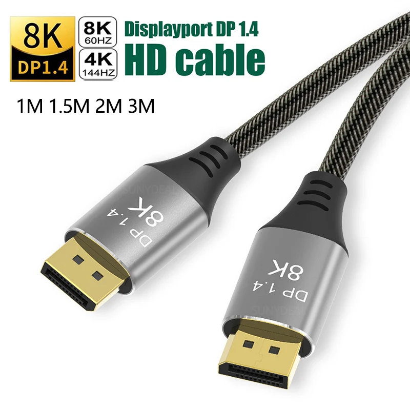 Кабель для порта дисплея 1 4 HD 8K 60 Гц 7680x4320 разрешение 32 Гбит/с передача 3 м 2