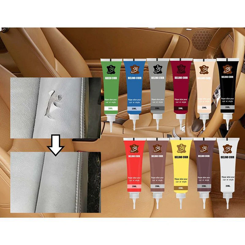 

10 Color 20ml Leather Repair Gel Repair Home Leather Holes Scratch Cracks Complementary Repair Refurbishing Cream Living Room