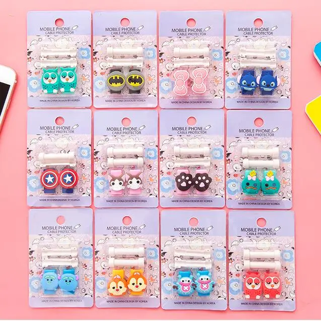 Защитный кабель Sharkbang для телефона 2 шт. из ТПУ с мультяшным животным|Скребки| |