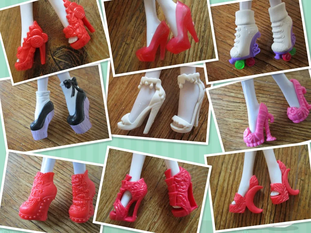 Туфли на высоком каблуке с кристаллами для кукол Monster High обувь школьных wave2 |