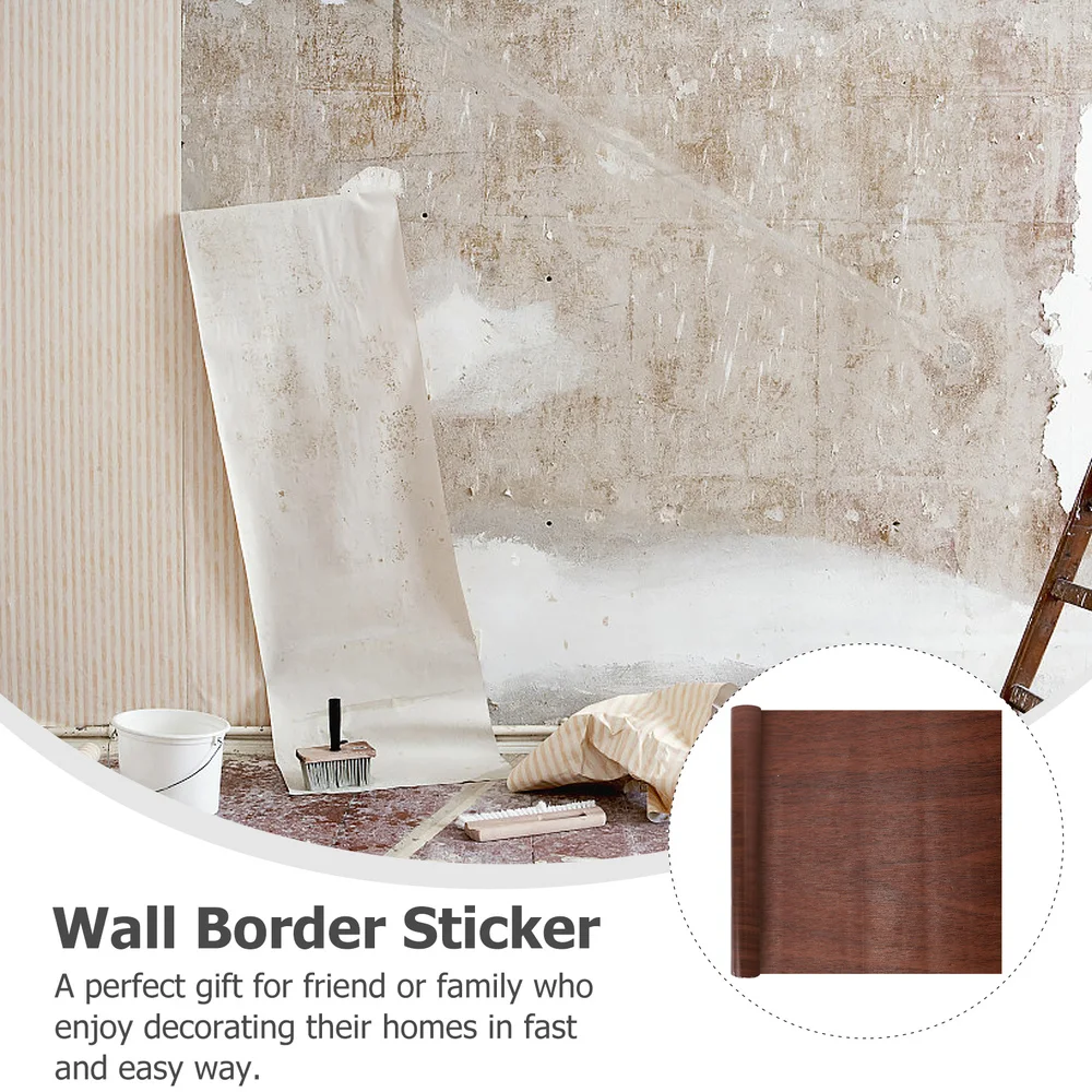 

Wood Grain Sticker Furniture Cupboard Sticker Wall Decor Sticker (Light Brown)