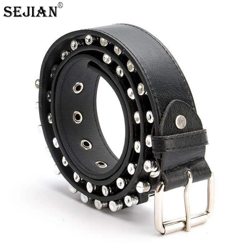 

Men's Belt 2021 New Luxury Square Rivet Belts Metal Pyramid Straps Men and Women Punk Rock Hardware Designer Female for Belt