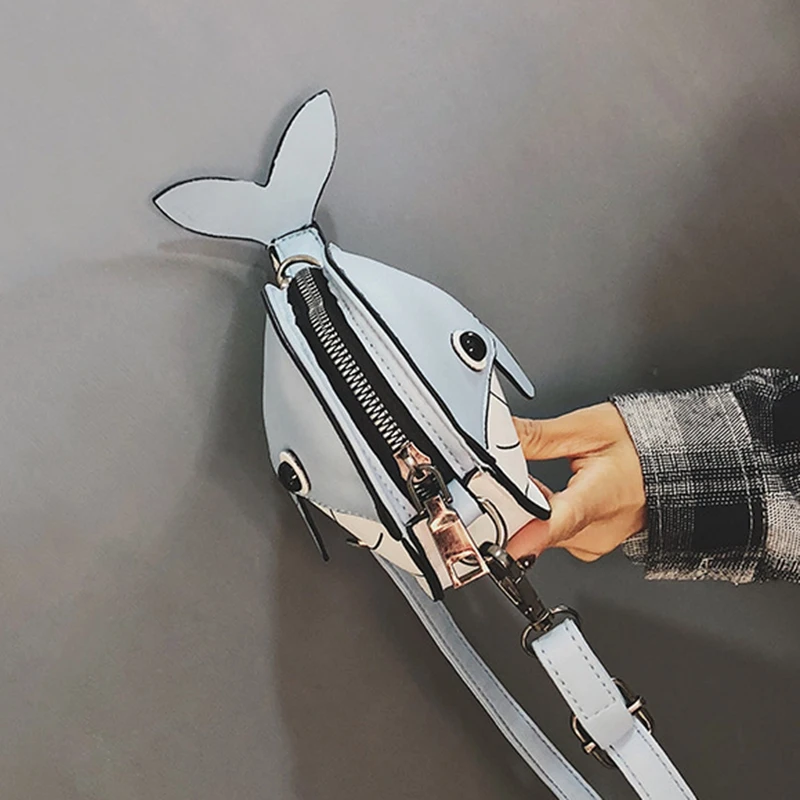 

Cute Whale Design Pu Leather Fashion Female Flap Clutch Shoulder Bag Crossbody Mini Messenger Bag