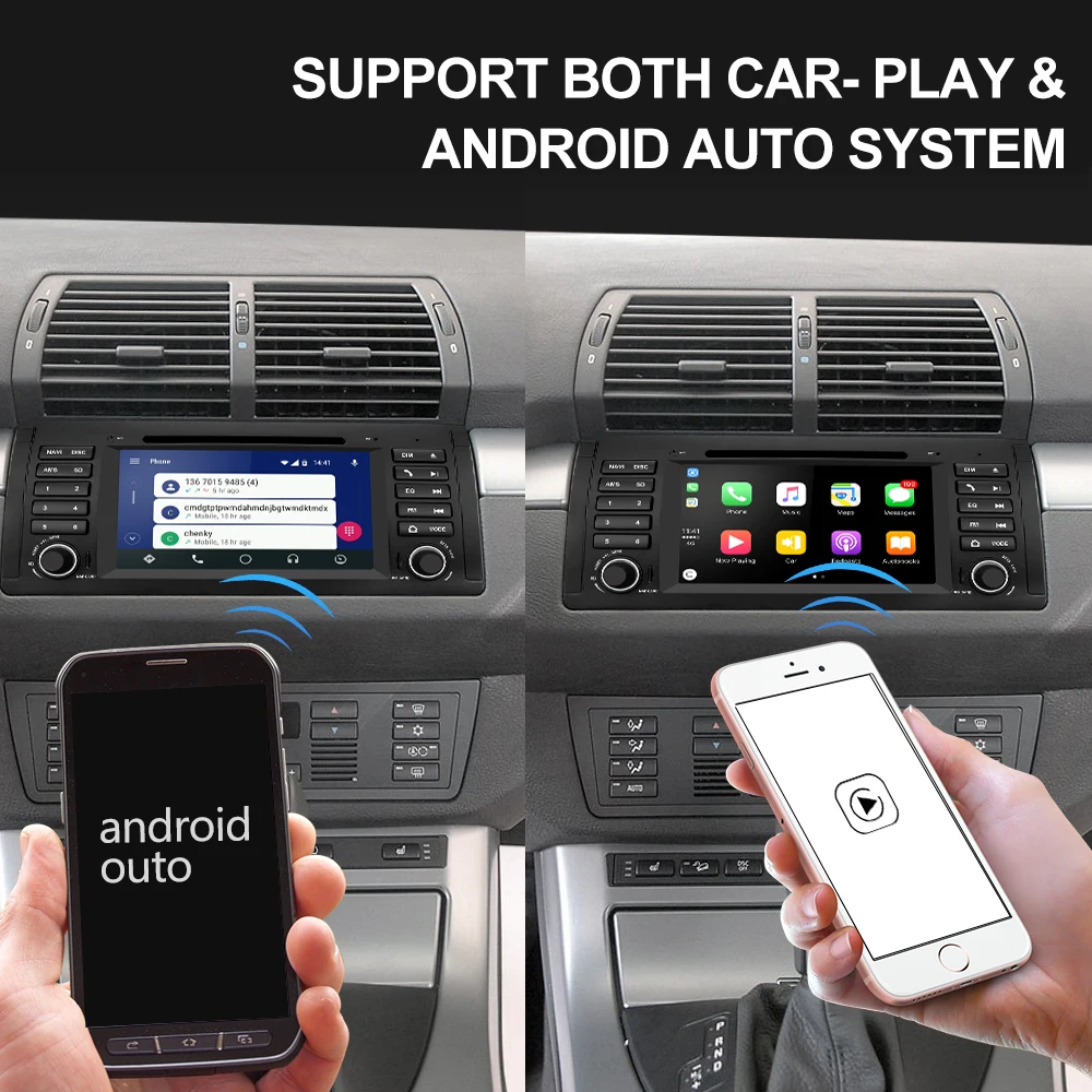 Автомагнитола Isudar 1 Din Android 9 для BMW X5 E53 E39 GPS DVD Восьмиядерный процессор ОЗУ 2 Гб ПЗУ 32