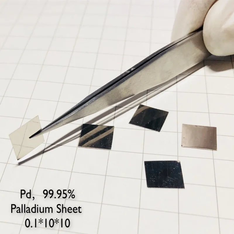 

0,1x10x10 мм палладиевый металлический лист 99.95% чистый