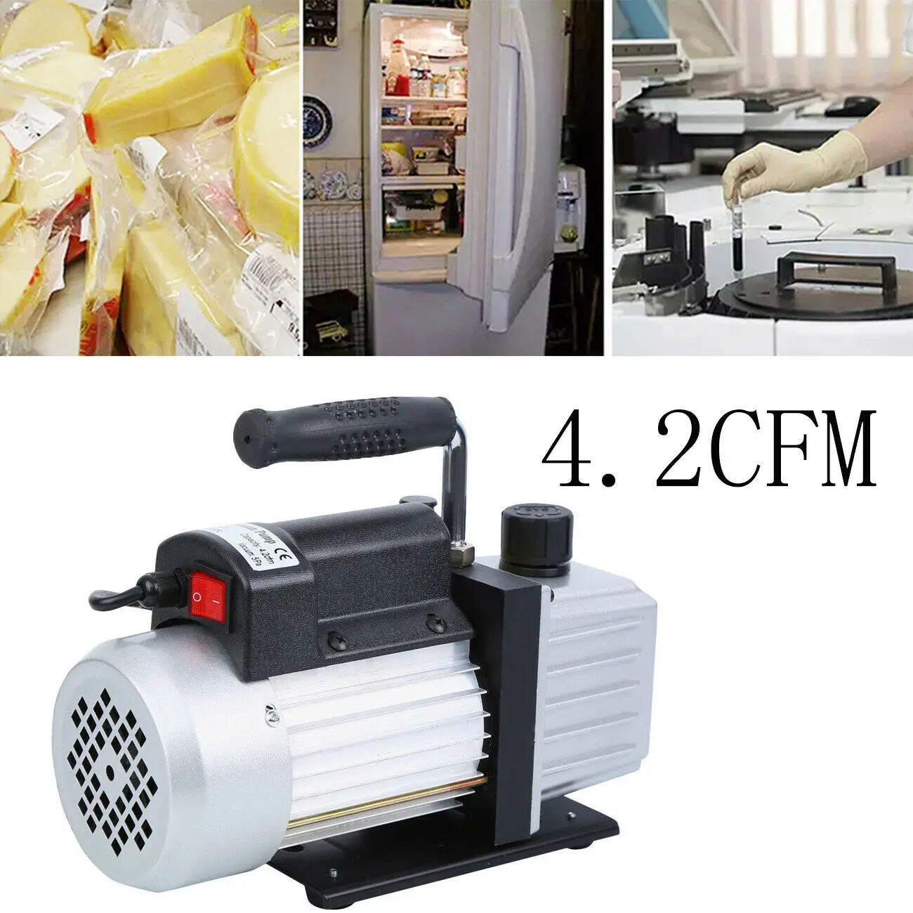 4.2CFM 1/3HP вакуумный насос хладагент кондиционер 250 мл одноступенчатый |