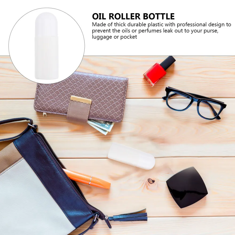 

10pcs 50ML Roller Bottles for Essential Oils Empty Refillable Roll on Bottles Reusable Leak-Proof DIY Deodorant Containe
