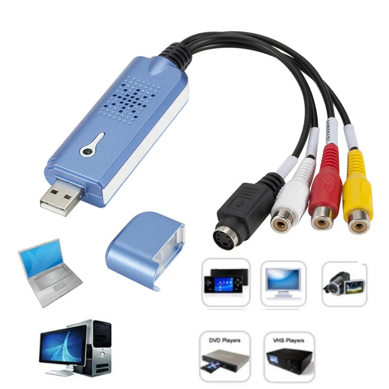 Колпачок USB 2 0 для ТВ DVD VHS DVR поддержка привода Win10 |